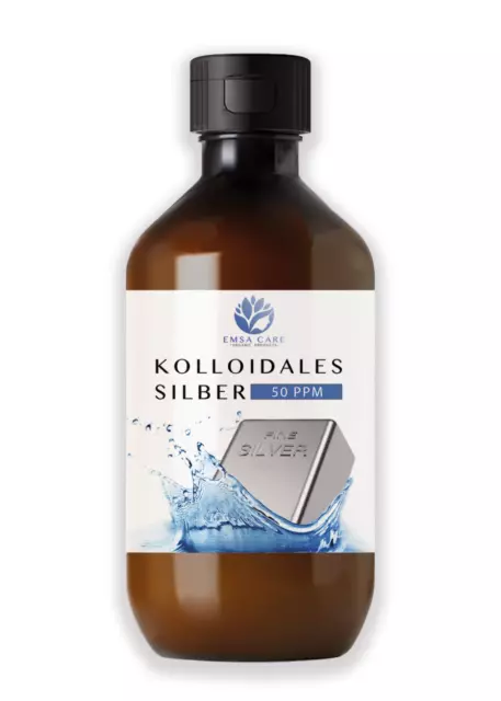 Kolloidales Silber,Silberwasser,50PPM-500ml ,99,99% Feinsilber,hochkonzentriert