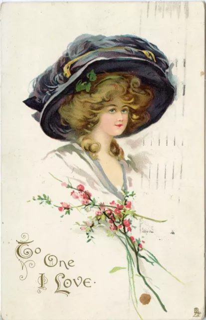 Carte Postale / Postcard / Fantaisie / Femme Au Chapeau / Illustrateur