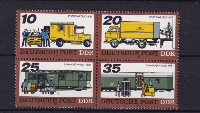 DDR 1981 MiNr. 2299 - 2302 VB Eisenbahn Train Zug postfrisch komplett **