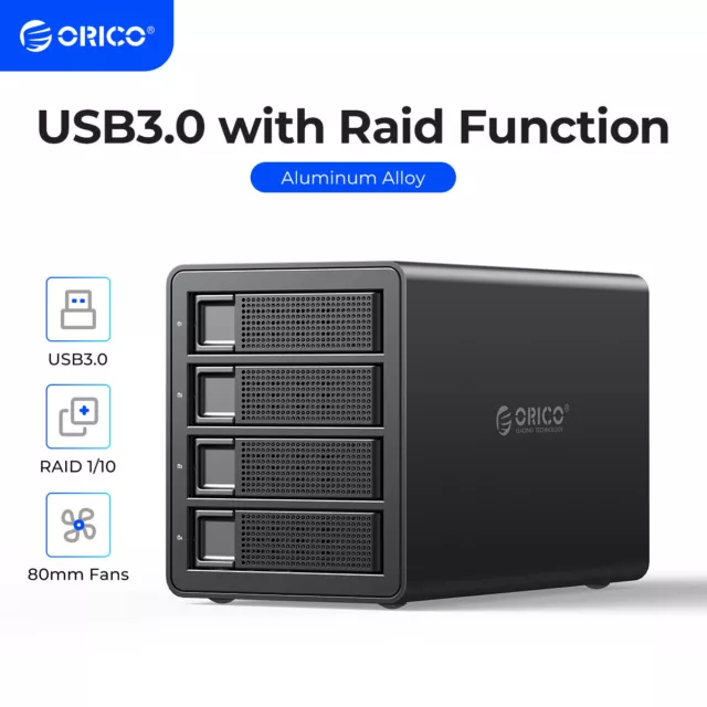 ORICO 64TB  Enterprise Raid 4 Bay 3.5" HDD Docking Station USB3.0 to SATA