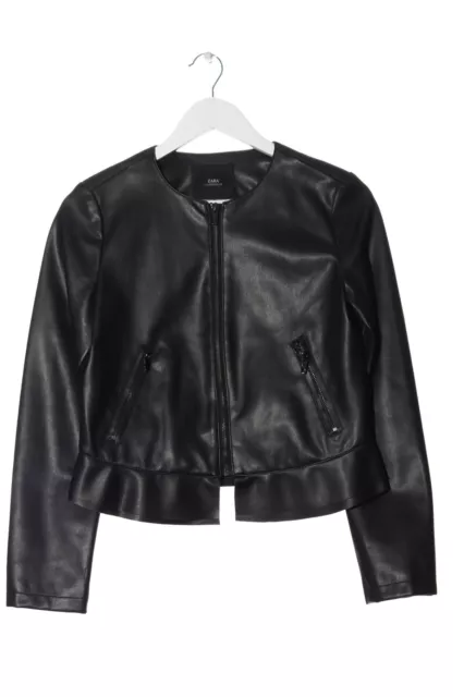 ZARA OUTERWEAR Chaqueta de cuero de imitación Mujeres Talla EU 38 negro elegante