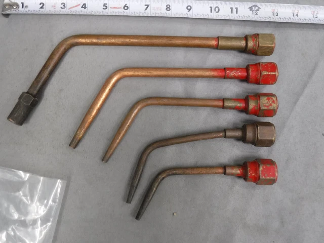 LOT 5X - Victor Oxy Acetylene Welding Brazing Tips 5-W 3-W 2-w 1-w Rosebud 8-MFA