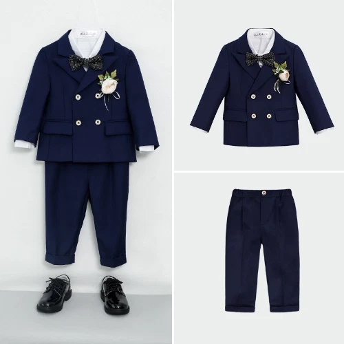 Abito formale bambini festa host costume blazer bambini pantaloni papillon vestiti