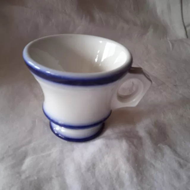 Ancienne Tasse Brulot Bayeux Epaisse Liseres Bleu