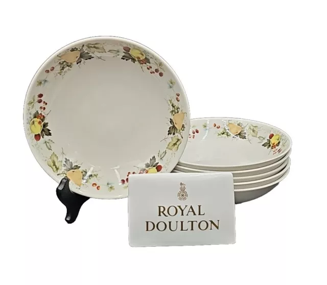 Royal Doulton MIRAMONT Set/6 Coupe Cereal Bowls EXCELLENT Fruit