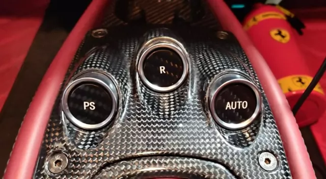 Pour Ferrari 458 Italia Speciale 10-15 F1 Gear Bouton en Noir Carbone Fibre Kit