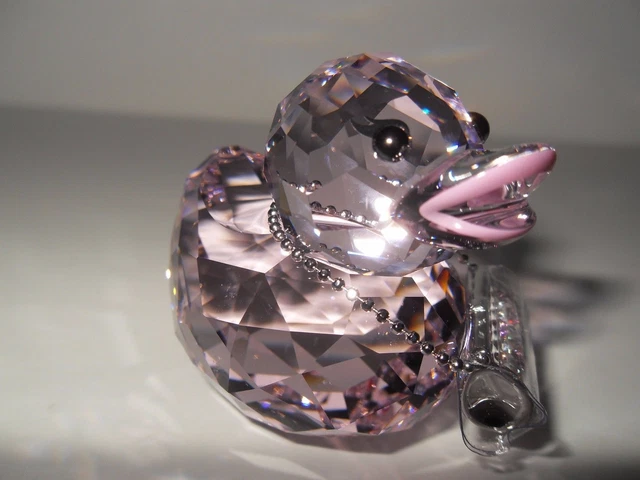 美品 スワロフスキー 置物 アヒル パープル ピンク Fancy Felicia 美品 スワロフスキー 置物 アヒル パープル ピンク Fancy