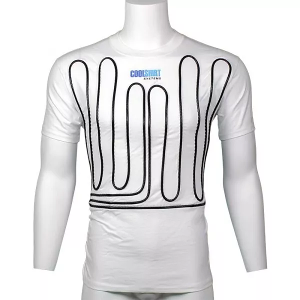 CoolShirt 1011-2041 White Cool Water Shirt Large Left Valve Exit Cool Shirt CW-L