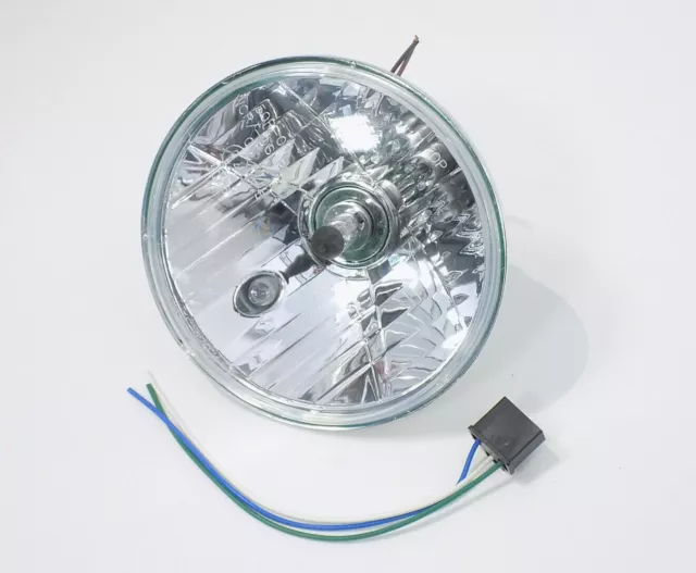 H4 Lampe Scheinwerfer Einsatz 7" Zoll Klarglas E-Geprüft mit Standlicht