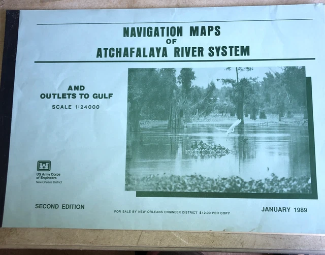 1989 Navigation Maps Atchafalaya River System Corp Of Engineers