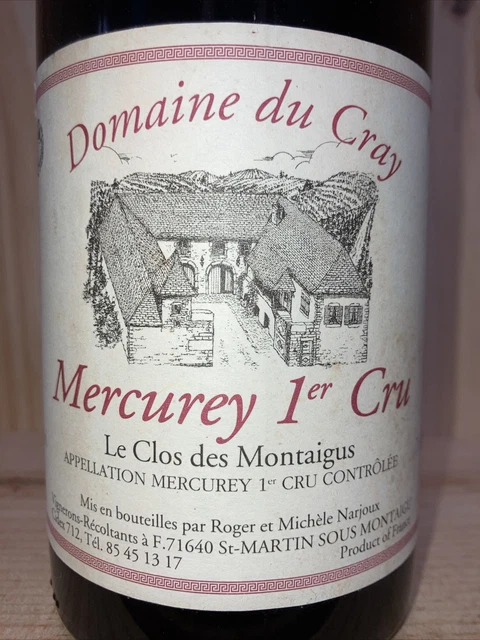 Mercurey première cru 1991 Clos Des Montaigus