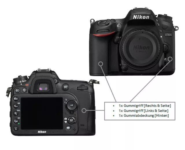 Pièce de couverture en caoutchouc de poignée de pouce pour Nikon D90  Dslr+pièce de réparation de caméra de bande