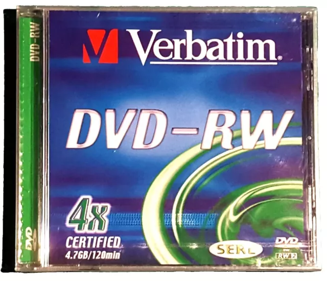 VERBATIM - 3 x DVD-RW - 4,7GB/120min - VIDEO / AUDIO / DATA - 4X - SERL - NEUFS