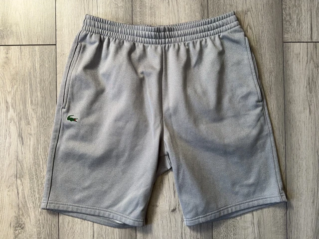 Mens Lacoste Sport Grey Polyester Reflective Logo Shorts Fr4 Medium Gh4587