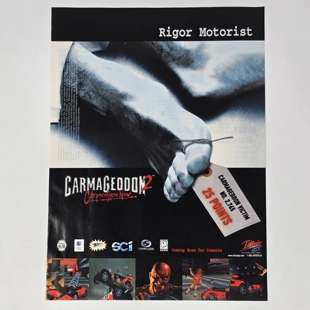 POSTER : Carmageddon - Playstation Sony PLV Display PS1 Promo ~60cm Long PC