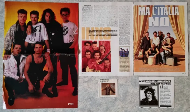 ⚡️ INXS ⚡️ MICHAEL HUTCHENCE lot de presse clippings magazines collection poster