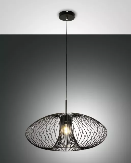 LA MIA LUCE Korb Pendelleuchte Drahtlampe Fassa 1flg E27  3706-40-101 schwarz