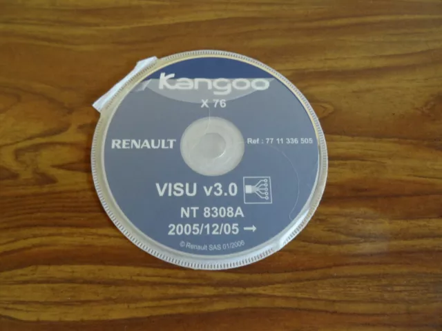 Revue technique électrique  RENAULT KANGOO X76 NT 8308A VISU CD original RENAULT
