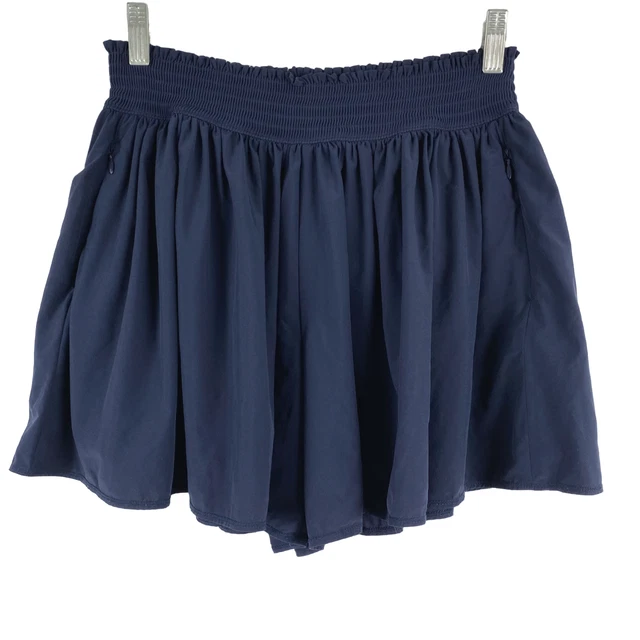 Athleta Sneaky Short Blue Solid Polyester Spandex Women's Small