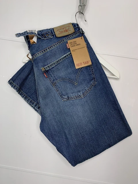 Levi Strauss Levi's 542 Red Tab Loose Cinch Back Jeans W33 W34 NEW Distressed