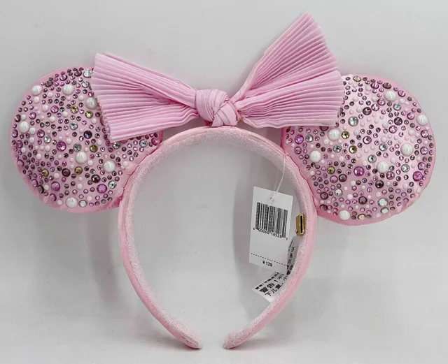 Millennial Pink Bow Limited Headband BaubleBar Disney Parks Minnie Ears 2021 3