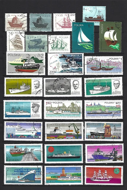 Collection 50 Timbres Navires Et Bâteaux - Motifs Variés Pour Philatélistes