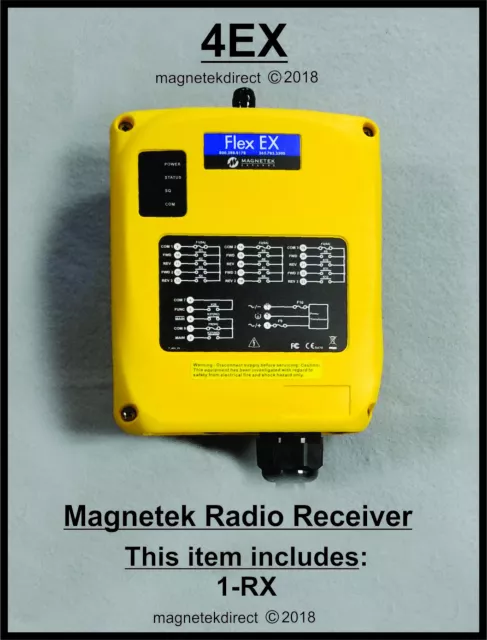 Magnetek Flex 4EX RECEIVER unit for overhead crane hoist radio remote control RX