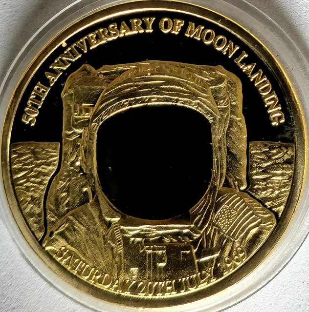 💥 50TH ANNIVERSARY of the Moon Landing Fine Silver 24k Proof Like Coin