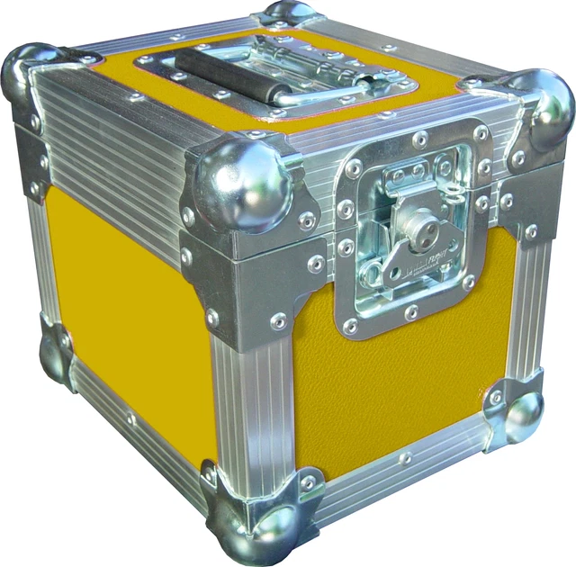 7" Single 100 Swan Flight Case Vinyl Record Box (Yellow Rigid PVC)