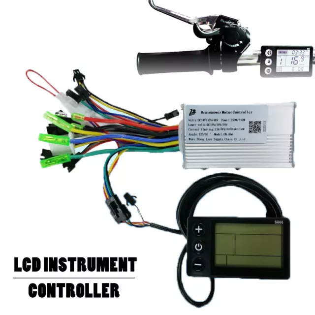 LCD Display 36V-48V Electric Bicycle E-bike Scooter Brushless Speed Controller~ 3