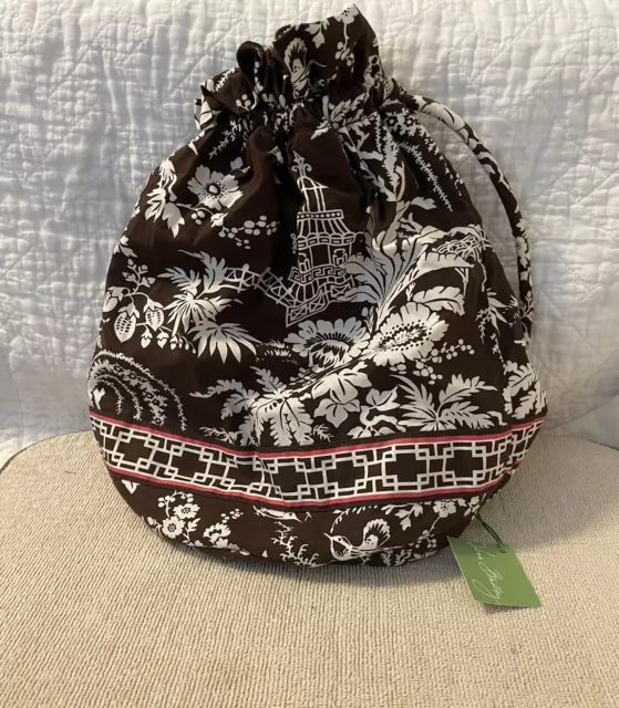 Vera Bradley DITTY BAG in Imperial Toile Plastic Lined for Pool Gym Beach NWT