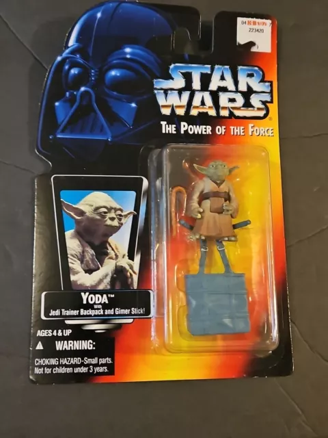 NEW 1995 Kenner Star Wars Yoda Action Figure (Power of the Force) w/ Backpack