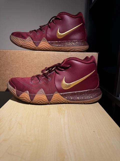 NEW NIKE KYRIE 4 Nike ID Cavs Cavaliers White Team Red Maroon Burgundy Size 7 179.99 PicClick