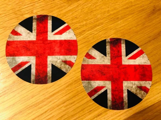 UNION JACK 2er SET Aufkleber Sticker Mini Style Fun Decal England GB Auto Mi449