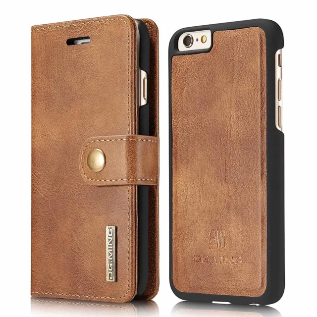 2 in 1 Magnetic Detachable Leather Flip Wallet Case For iPhone 7 Plus / 8 Plus