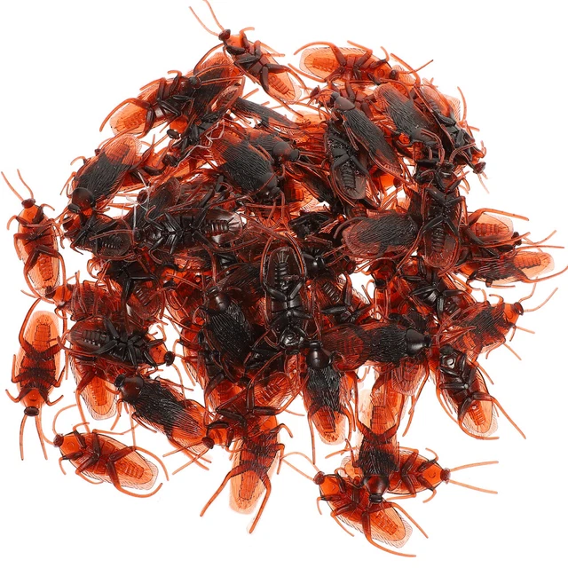 Cucarachas de plástico cucarachas falsas a granel se ven cucarachas falsas reales juguete de broma