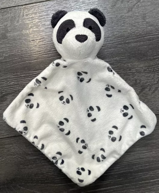 F&F Tesco Panda Druck Komfort Bettdecke Schnuller Blankie Doudoudou - schwarz & weiß