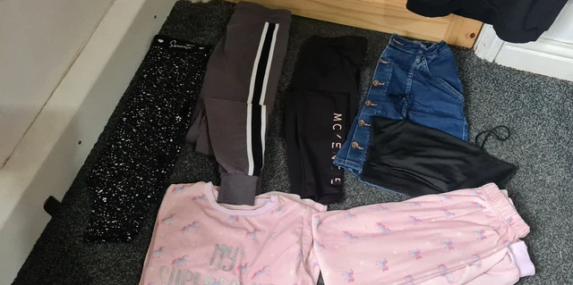 Girls Clothing Bundle Pyjamas Hoodie Leggings Jogger x 8 Items aged 12-13 Years 3