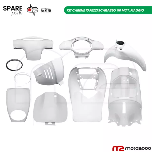 Carene Plastiche Bianco Lucido Aprilia Scarabeo Street 50 100 2T 4T 2006-2012