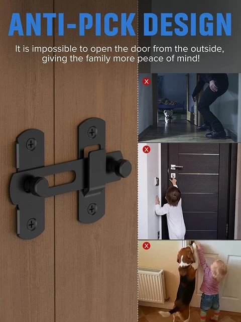 Sliding Barn Door Lock Stainless Gate Latches Flip Latch Safety Door Bolt Latch