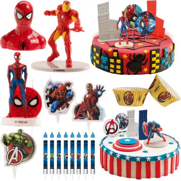 Avengers Tortendeko Kuchen Deko Dekoration Geburtstag Kindergeburtstag backen