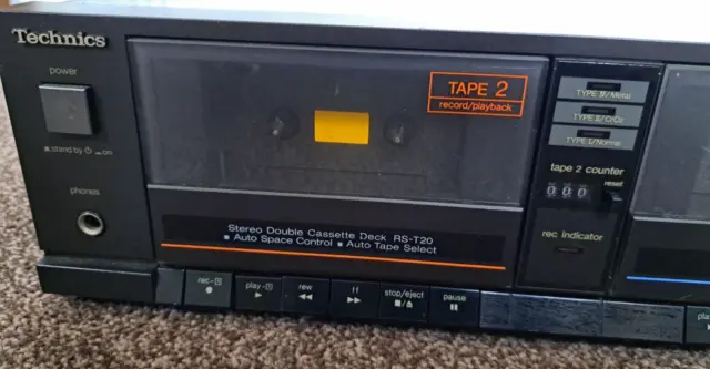 Technics RS-T20 Double Twin Cassette Tape Deck Stereo Black 2
