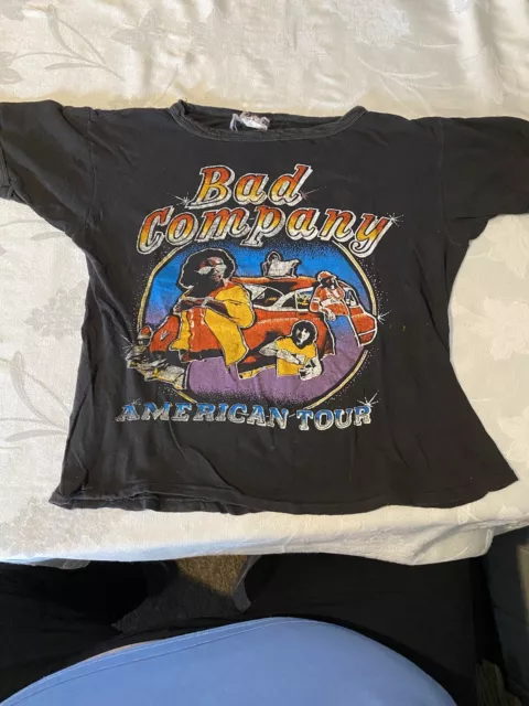 Rare VTG Original 1970s BAD COMPANY AMERICAN TOUR Concert T-Shirt