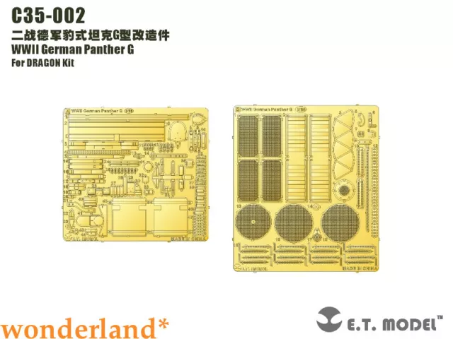 ET Model 1/35 C35-002 WWII German Panther G Detail Up part For DRAGON Kit