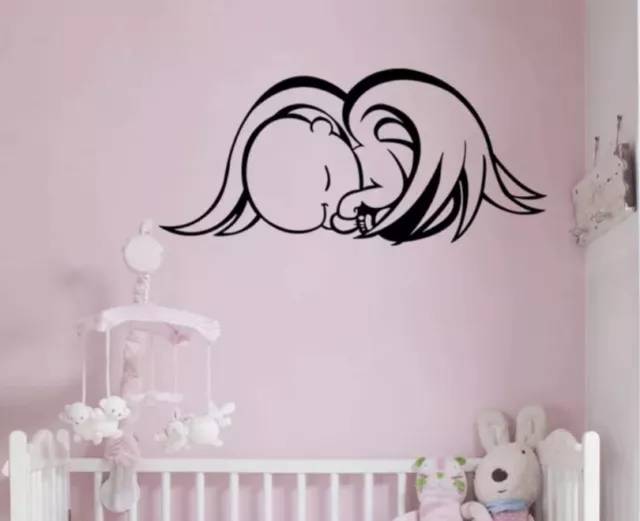 Sleeping Angel Baby Wall Decal Sticker baby nursery boy girl bedroom