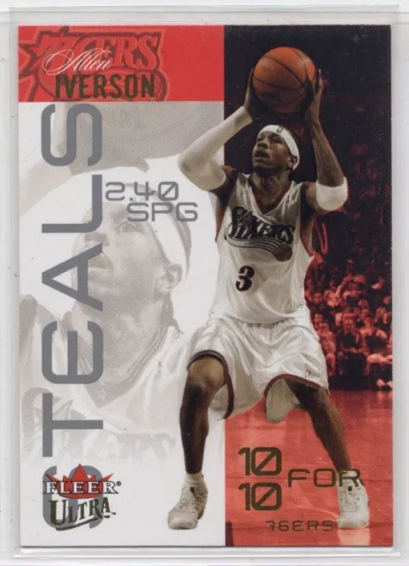 2004-05 Fleer Ultra Allen Iverson Philadelphia 76ers 10 for 10 No 8TT