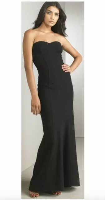 NWOT Diane Von Furstenberg DVF OLSEN GOWN Maxi Dress Black SIZE 8