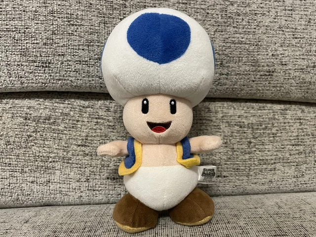 Super Mario Galaxy Peluche Super Mario All Stars Toad Azul 20cm