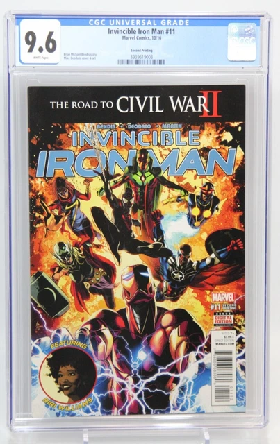 Invincible Iron Man #11 - 2nd Printing - CGC 9.6 (Riri Williams!)