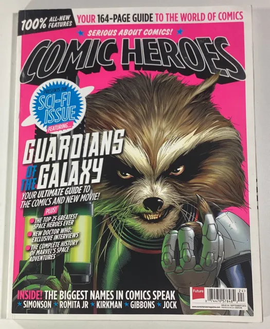Comic Heroes Magazine Vtg 2014 Guardians Of Galaxy Raccoon Sci Fi Dr Who HQ Ads